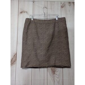 Loft Skirt Ladies 16 Animal Print Silk Blend Pencil‎ Short